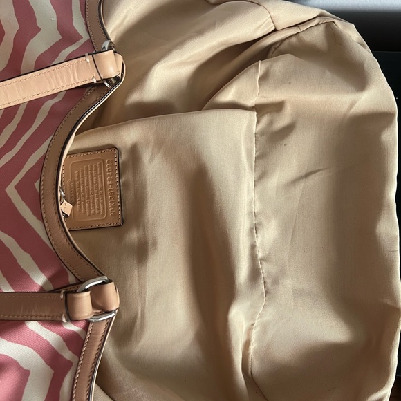 Coach Devon Pink and Cream Zebra Tote 2013 - Picture 13 of 15